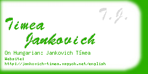 timea jankovich business card