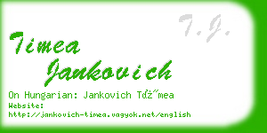 timea jankovich business card